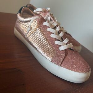 Vintage Havana Rose Gold and Pink Glitter Sneakers